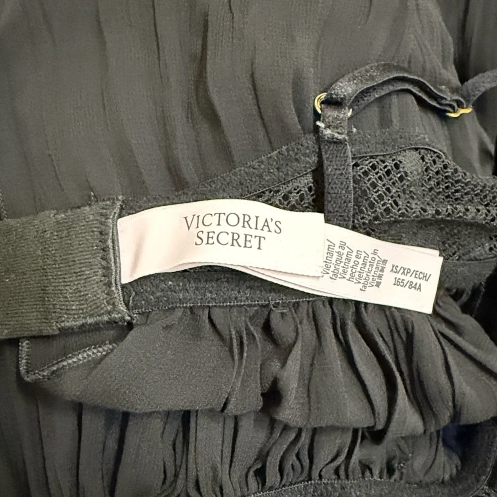 Victoria's Secret Black Lace Belted Dress